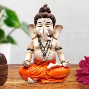 Handcrafted Polyresin Lord Ganesha Ganpati Idol Figurine