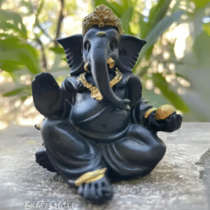 Black Gaddi Ganesha