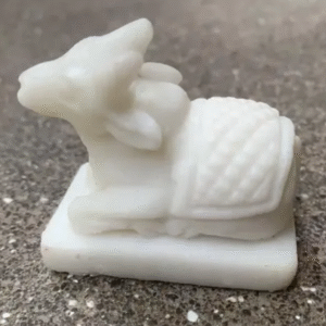 White Marble Stone Shiv Nandi Idol