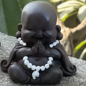 Buddha Statue, Laughing Buddha Smiling Little Buddha Marble Dust Buda Statue
